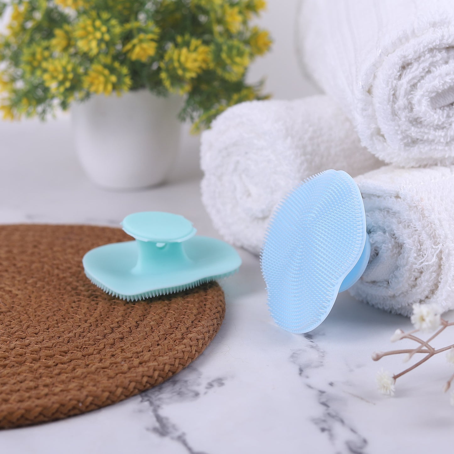 Green stamp Face Wash Brush Family Pack pack of 2